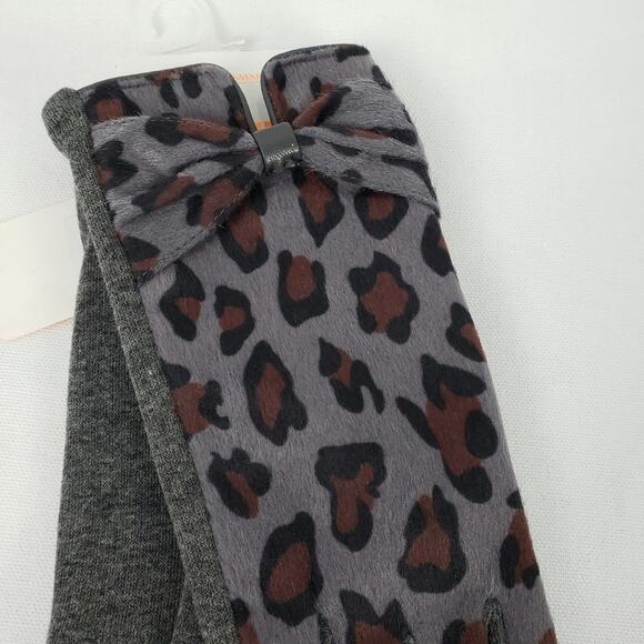 LOF gray brown leopard cheetah animal print smart gloves - Picture 2 of 4